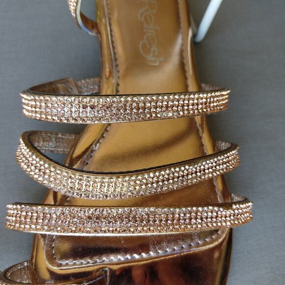 Rose Gold Gladiator Sandals size 5.5 new with imperfections spiral no tie flats - Picture 10 of 15